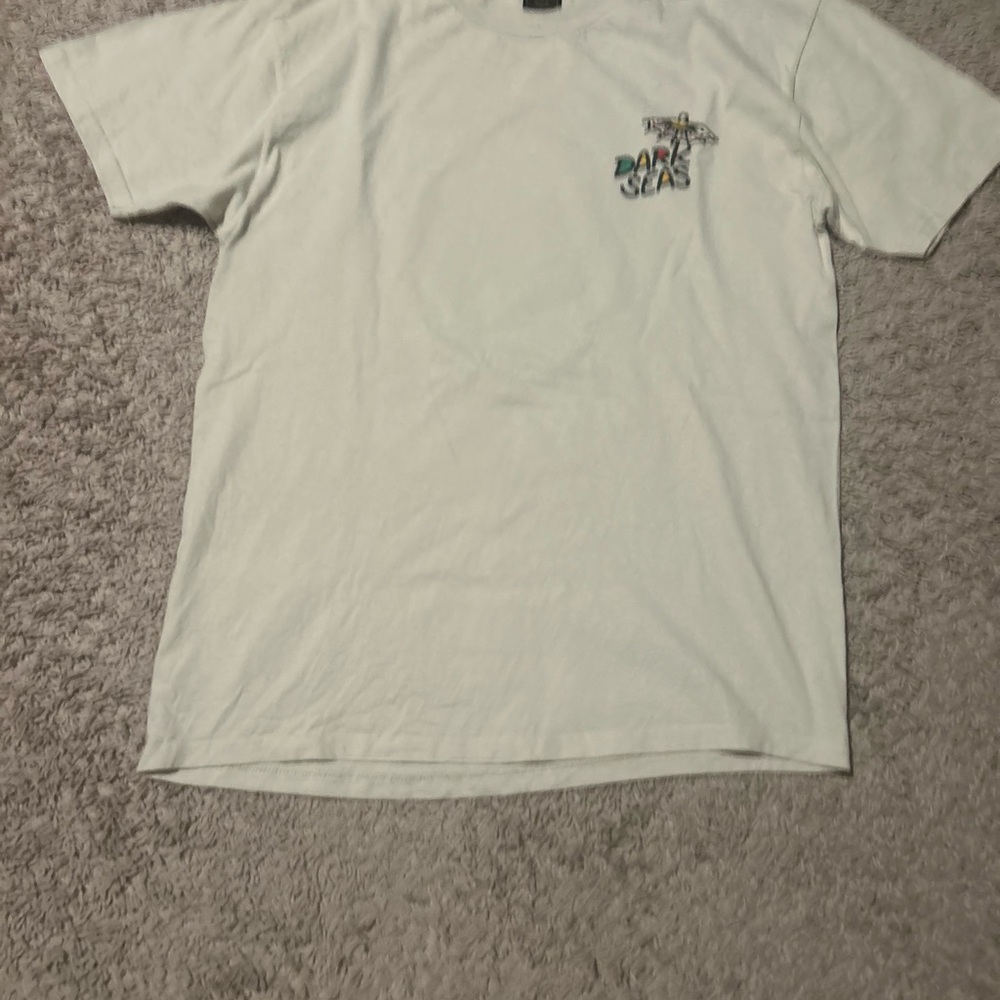 Men's White Short-Sleeve Graphic Pocket Tee